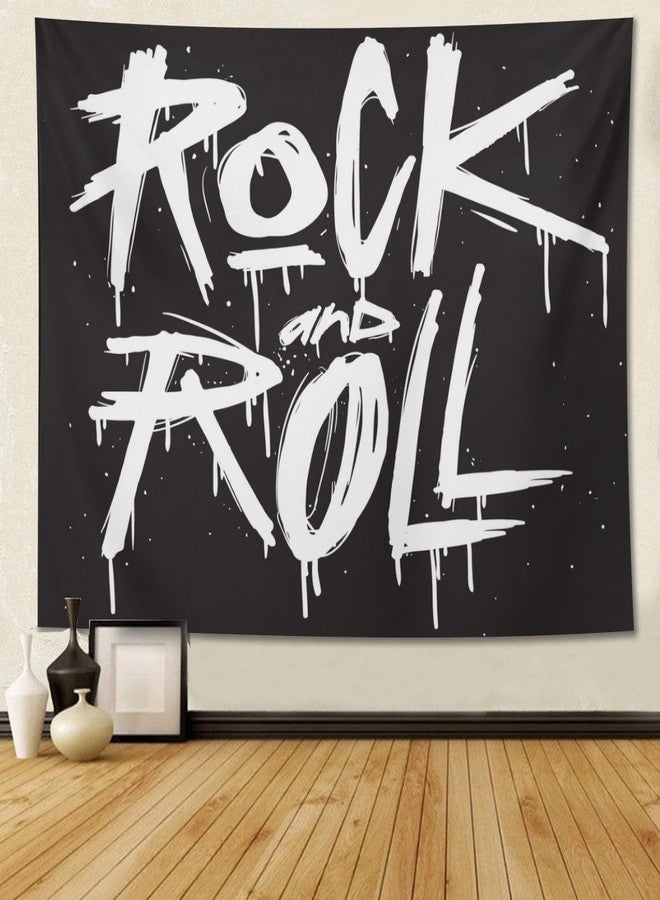 feelacle Rock And Roll Tapestry 60" X 40" Rock`N`Roll Wall Hanging Party Decorations Home Decor For Bedroom Living Room Dorm (150 X 100cm) - Image 2